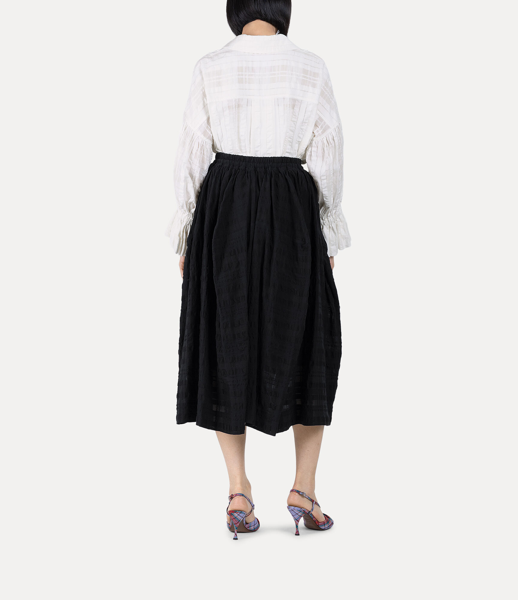Shadow Check Balloon Sleeve Shirt  large image number 3