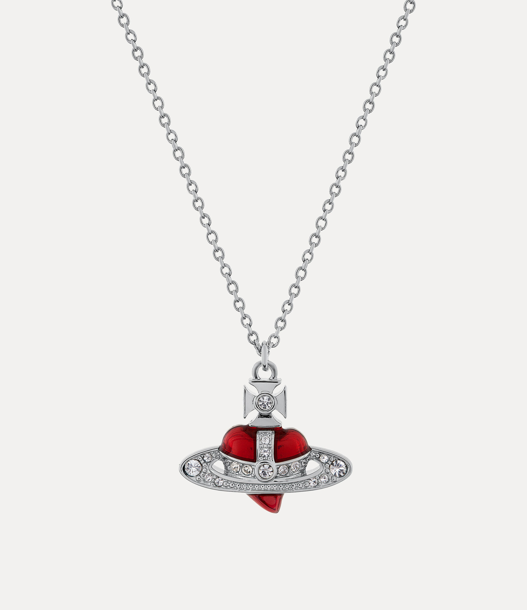 New Diamante Heart Pendant Necklace  large image number 1