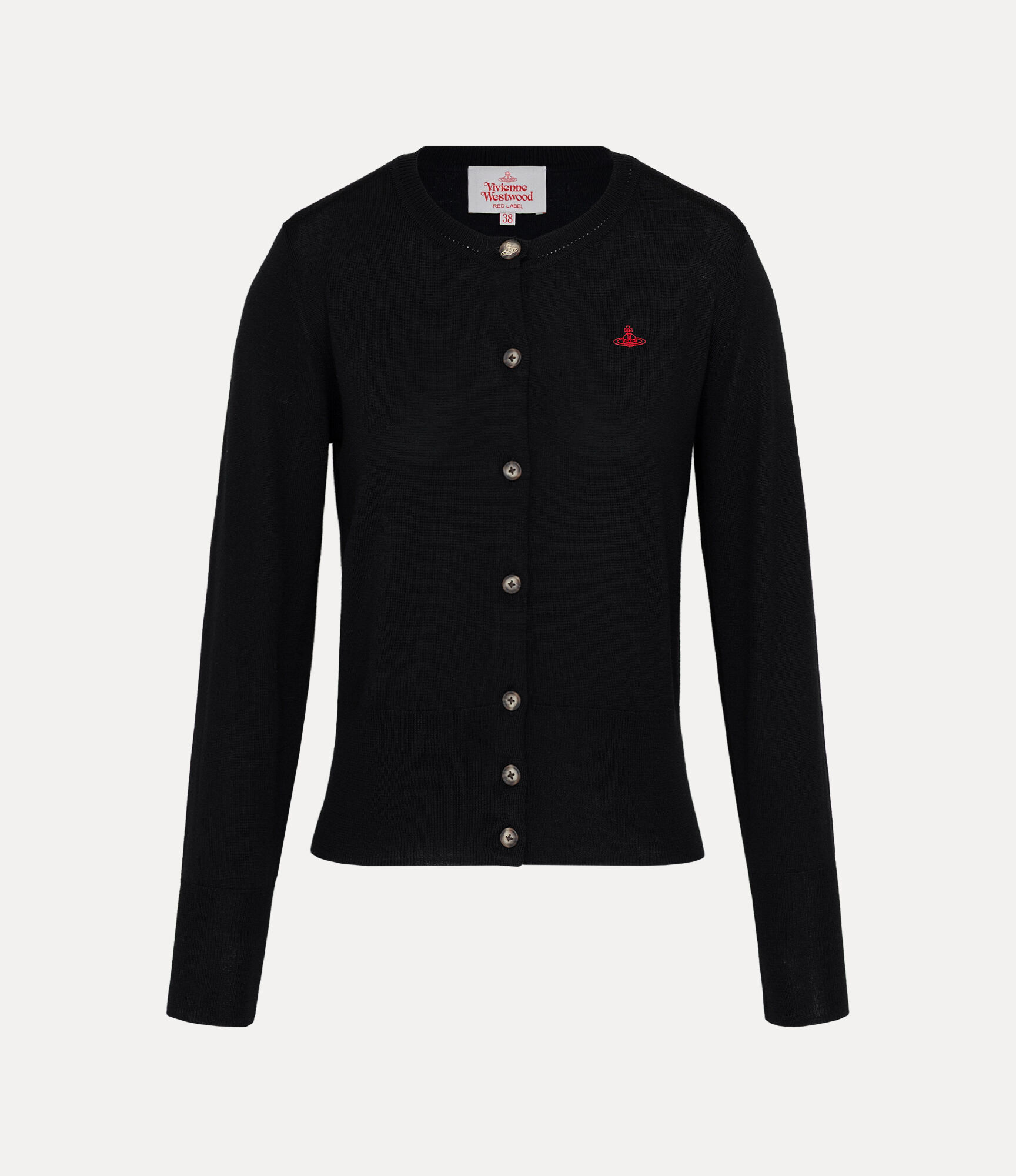 Fine Wool Basic Crew Cardigan