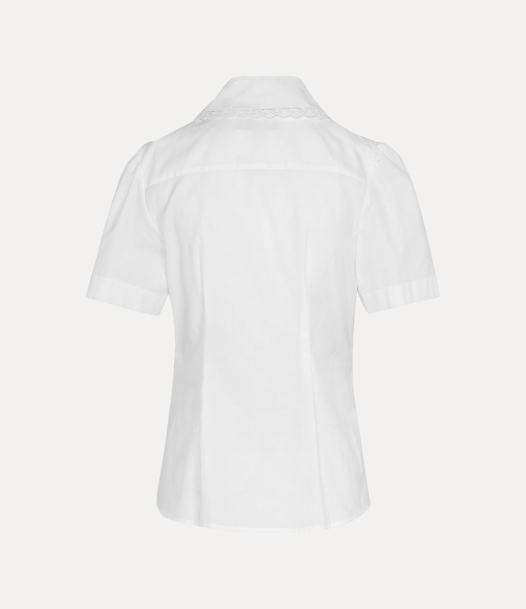 Orb Jacquard Gathered Lace Bow Shirt  large image number 6