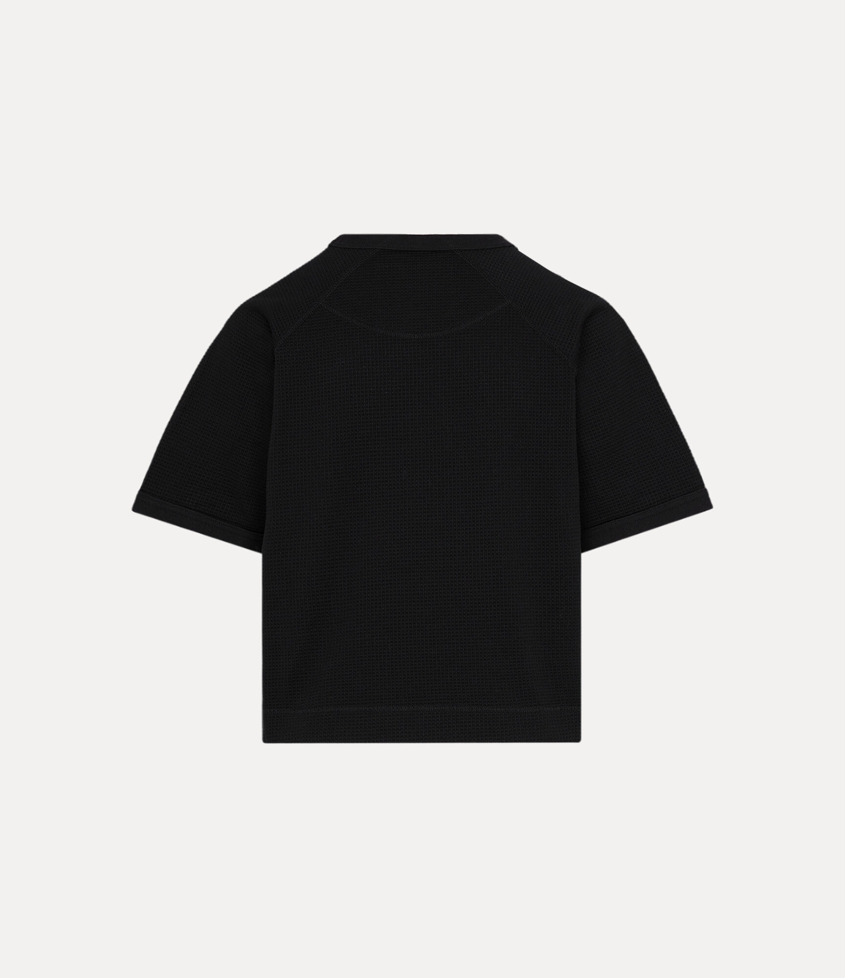 Irregular Waffle Raglan Relaxed T-Shirt  large image number 5