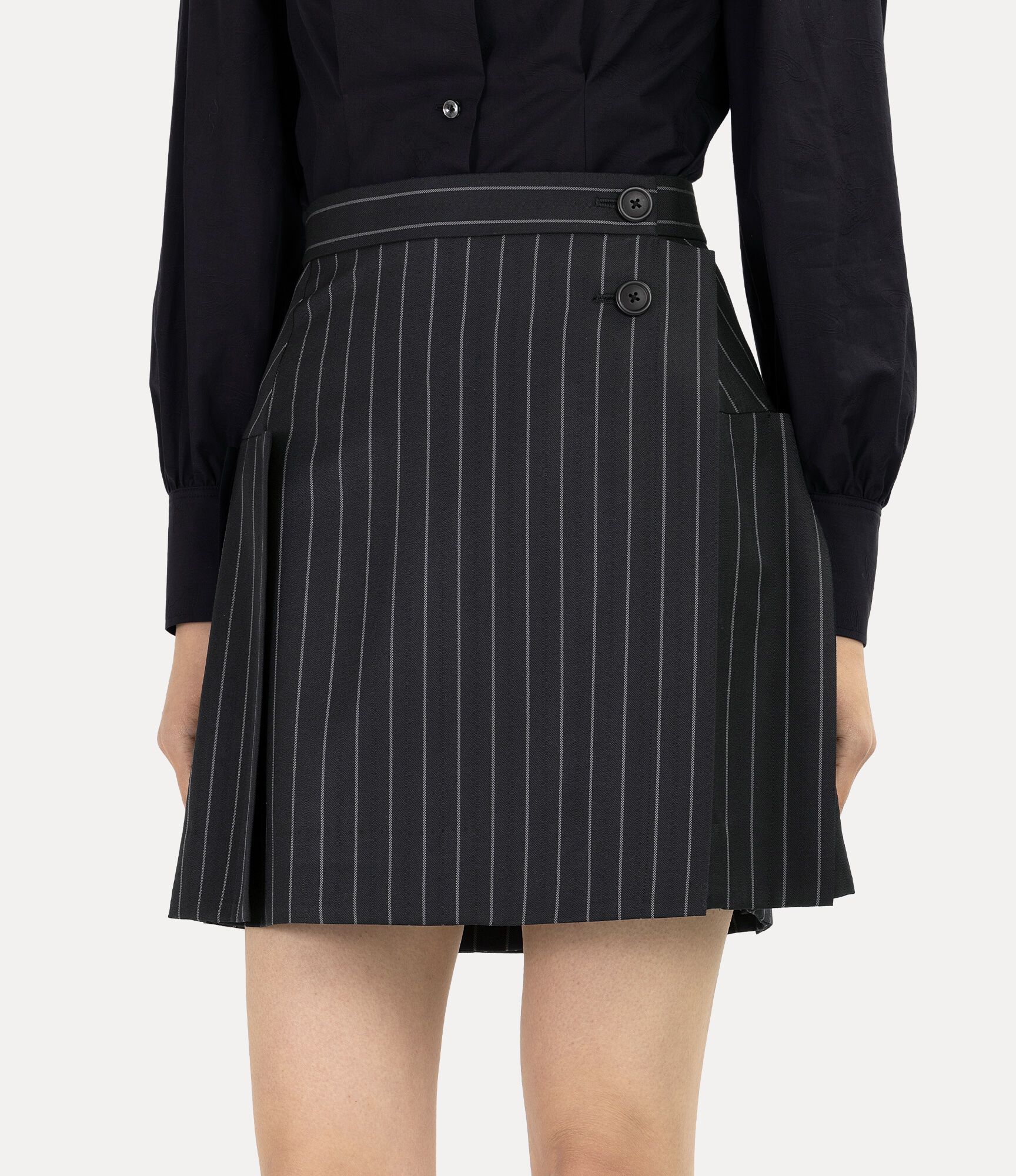 Gabardine Pleat Mini Skirt   large image number 4