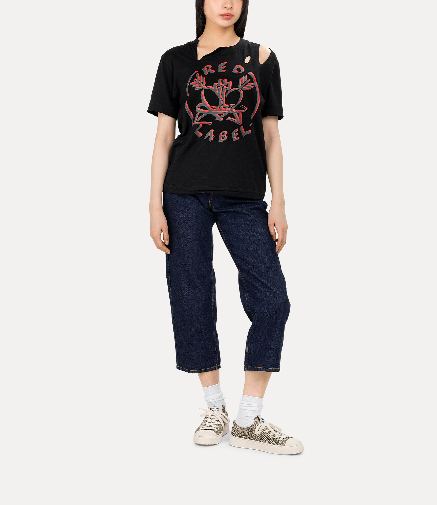 Arrow Print Slash T-Shirt  large image number 2