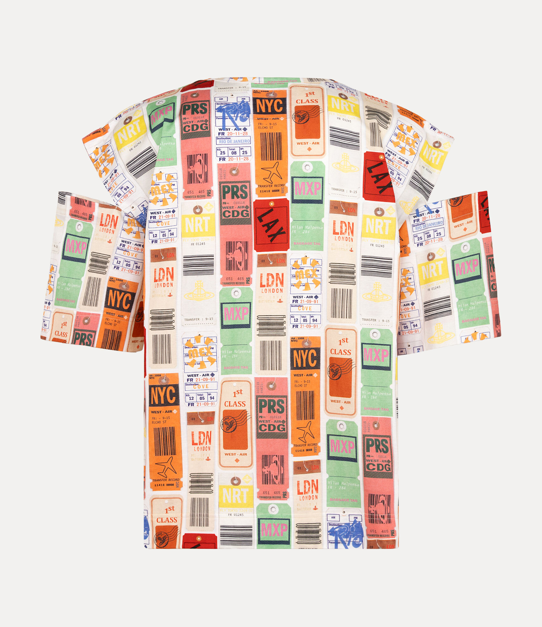 Travel Print Slit T-shirt   large image number 5