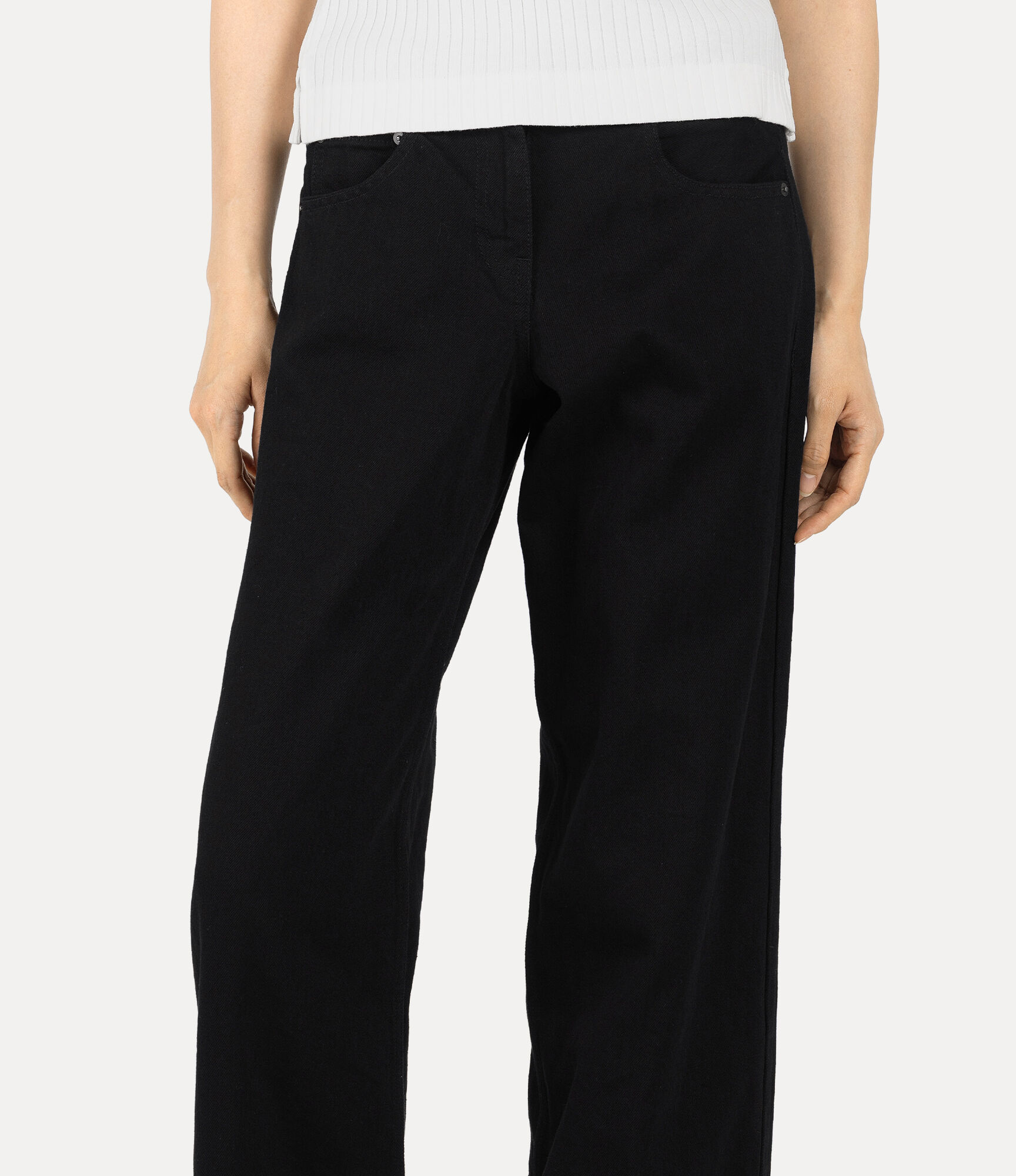 Organic Denim Straight Pants  large image number 4