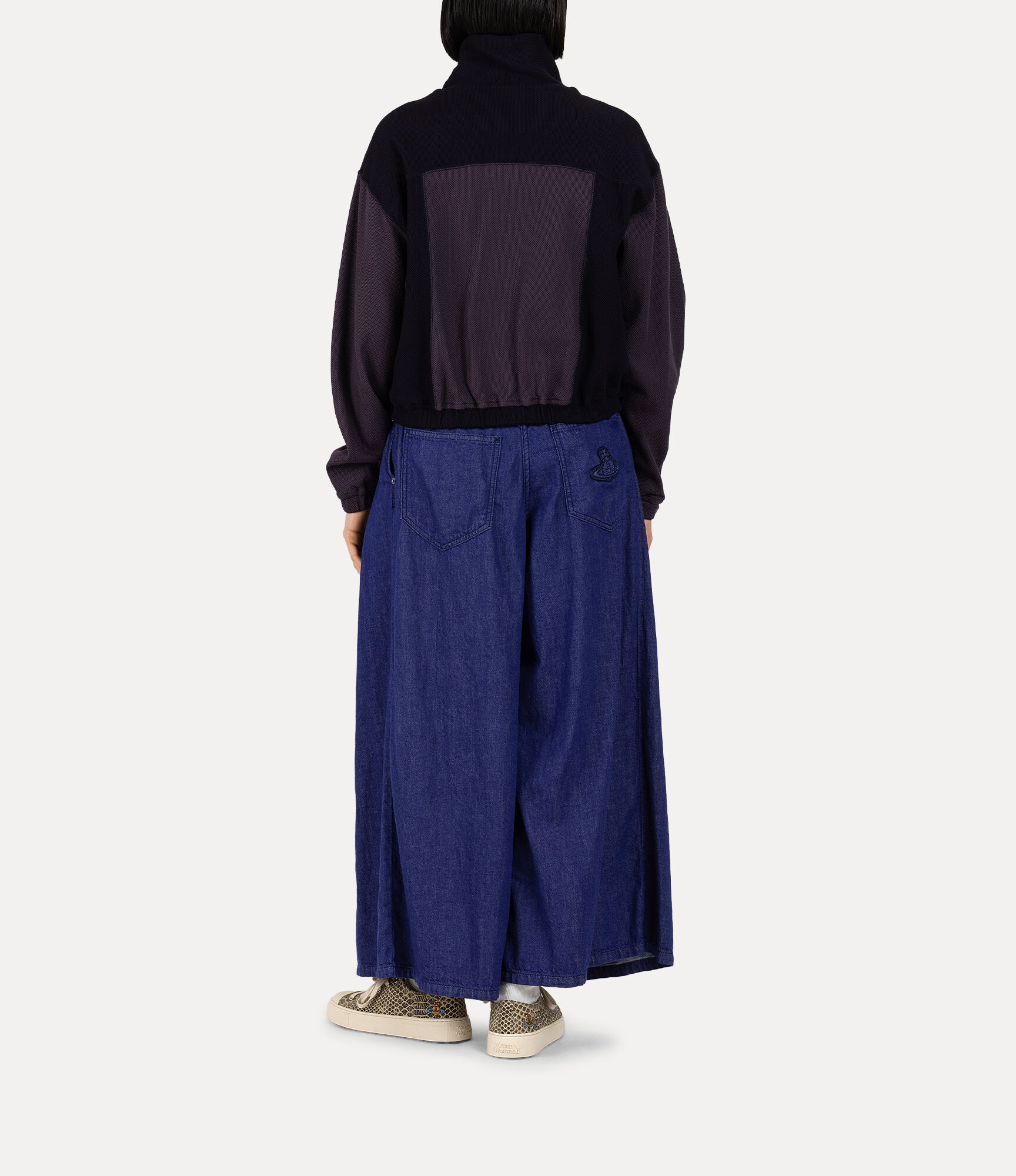 Mesh Jersey Blocking Zip Blouson  large image number 3