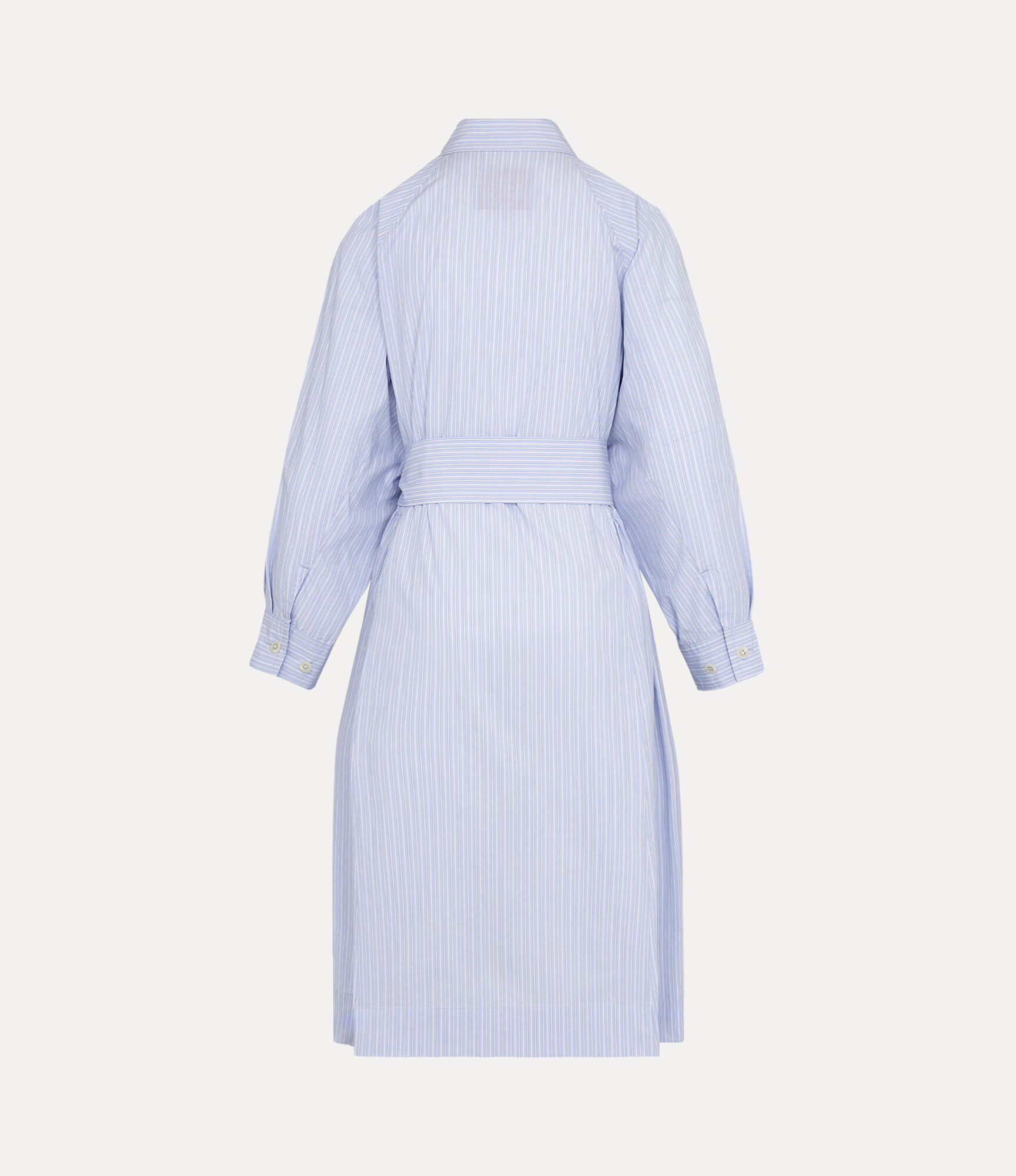Organic Cotton Washer Waist Gathered A-Line Shirt Dress  large image number 6