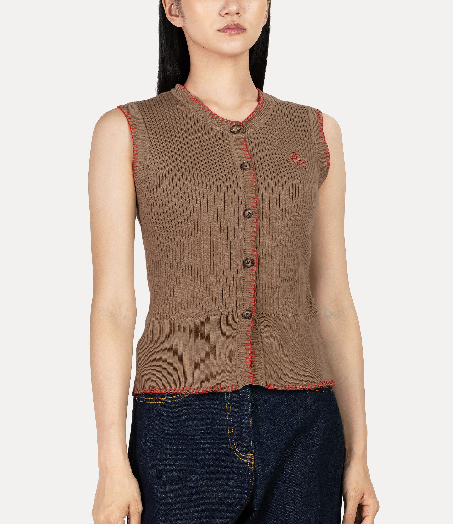 Blanket Stitch Rib Vest  large image number 4