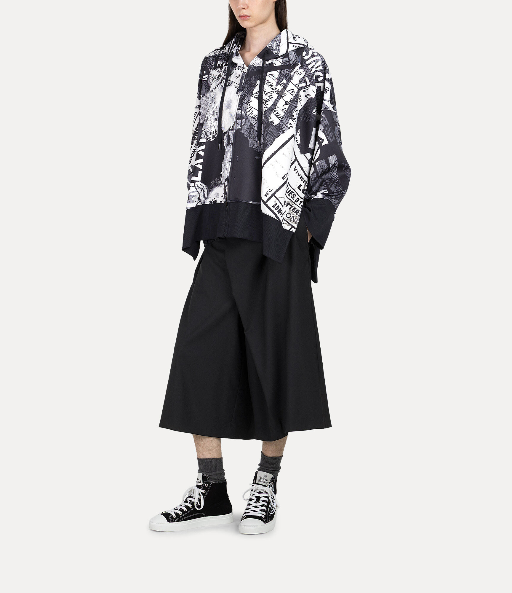 Tabloid Slit Zip Hoodie  large image number 2